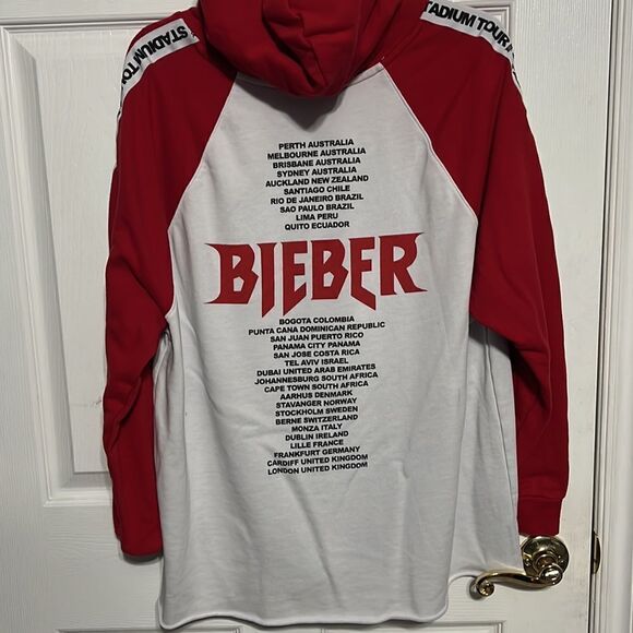 🔥🔥 JUSTIN BIEBER STADIUM TOUR Hoodie - EXCELLENT Condition- Men Sz M 🔥🔥 - Picture 8 of 12